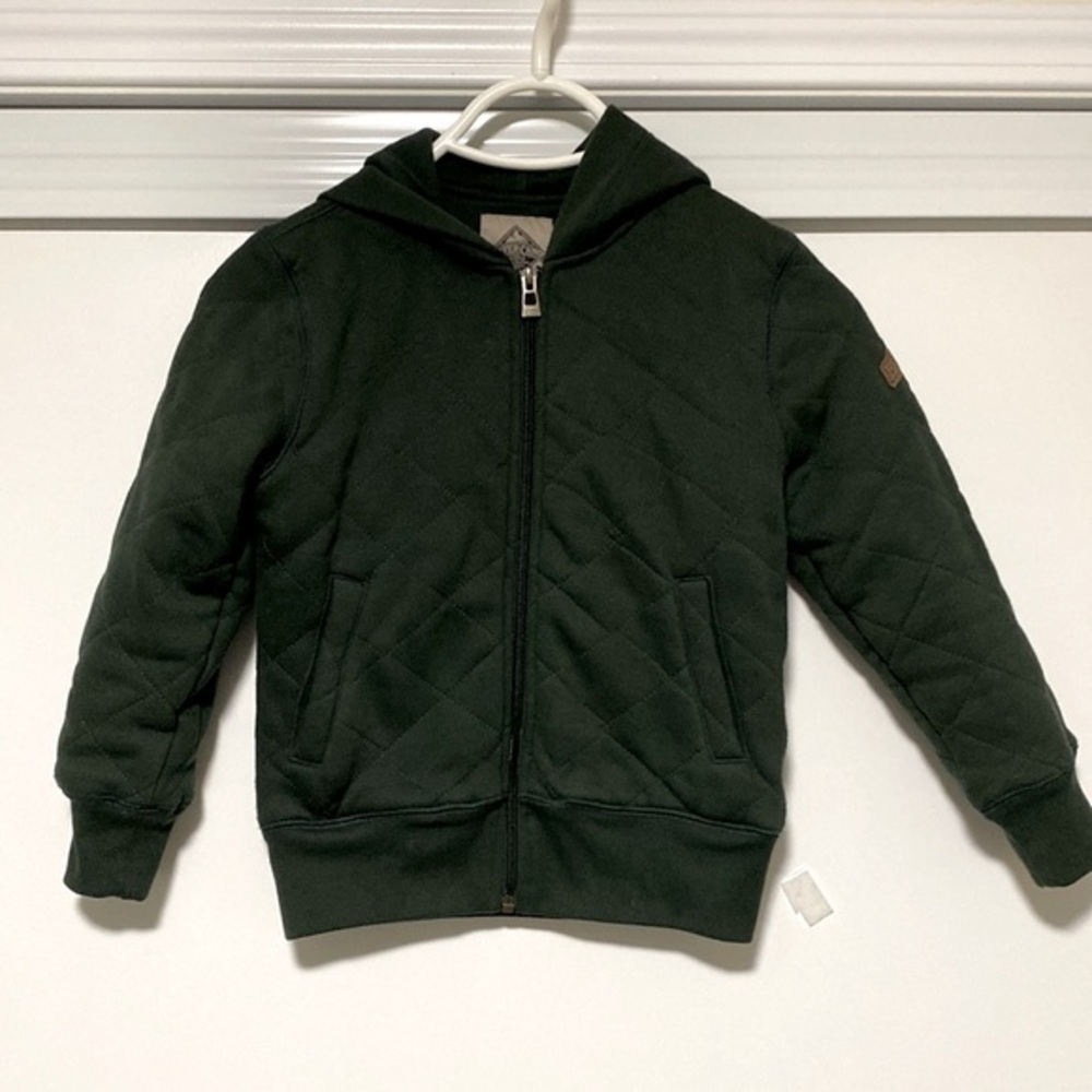 Forest green quikted  cotton jacket boys